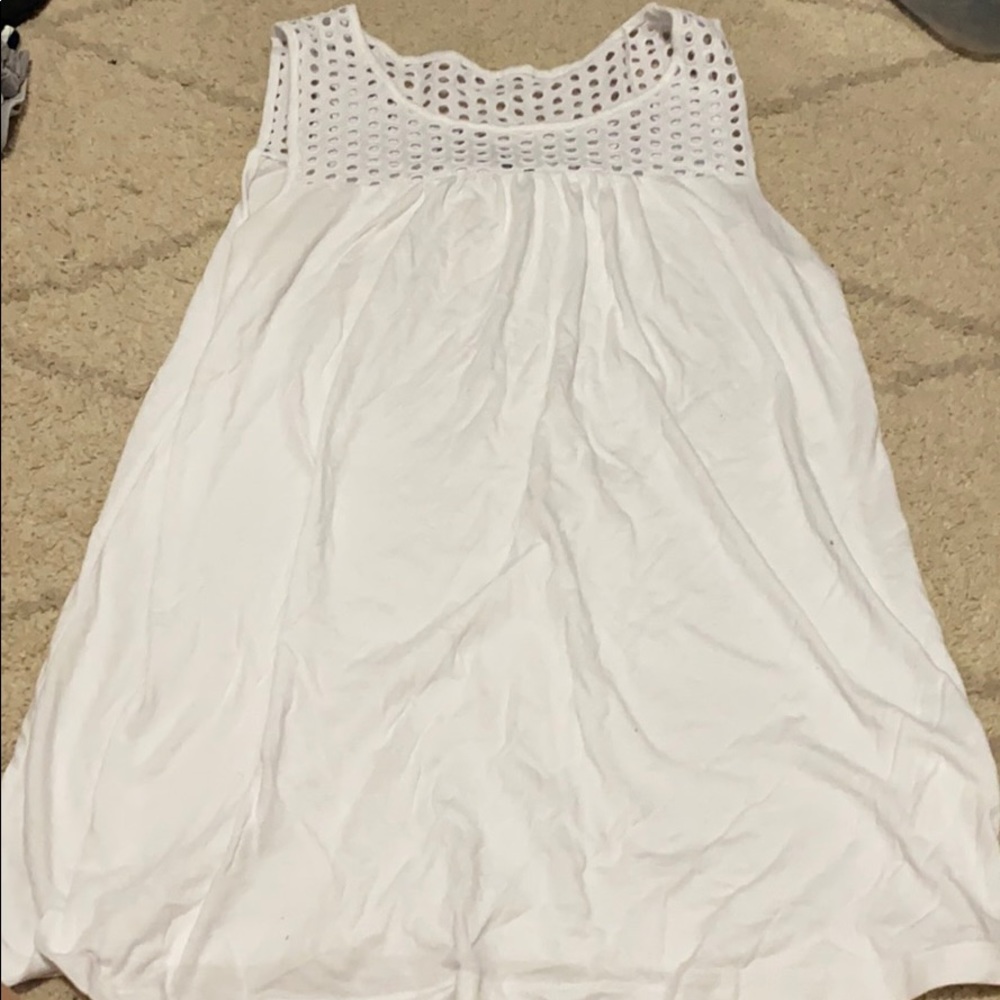 White maternity tank top